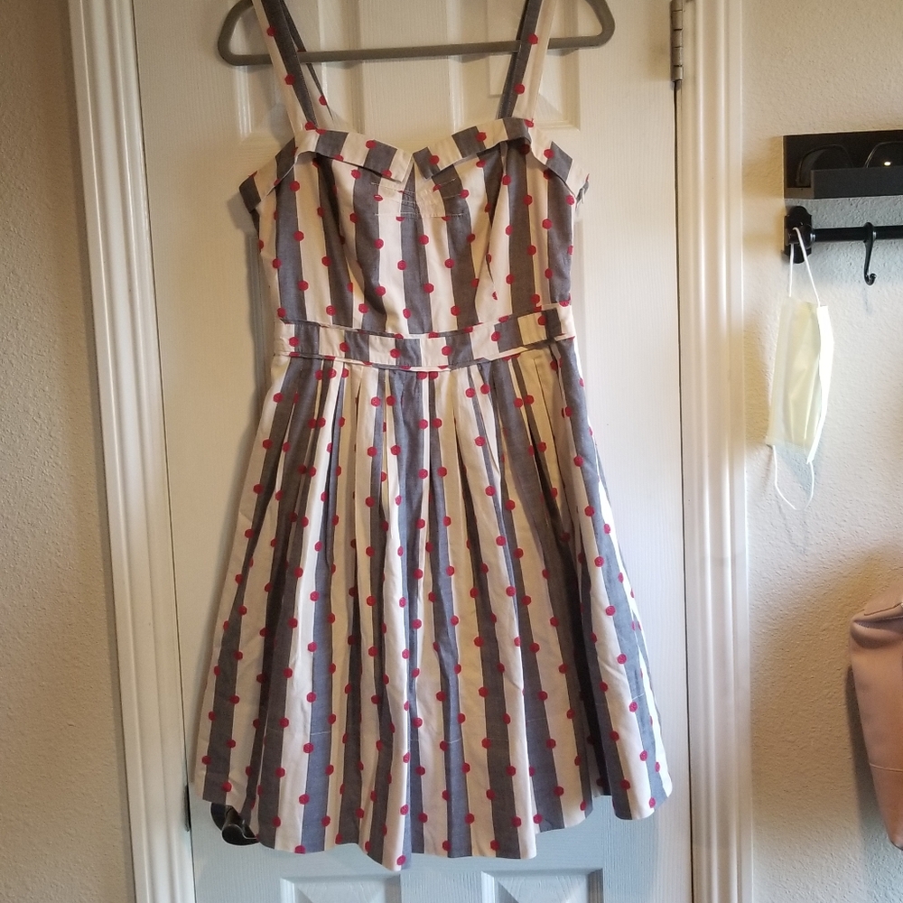 Hi There Karen Miller retro pinup dot stripe dress